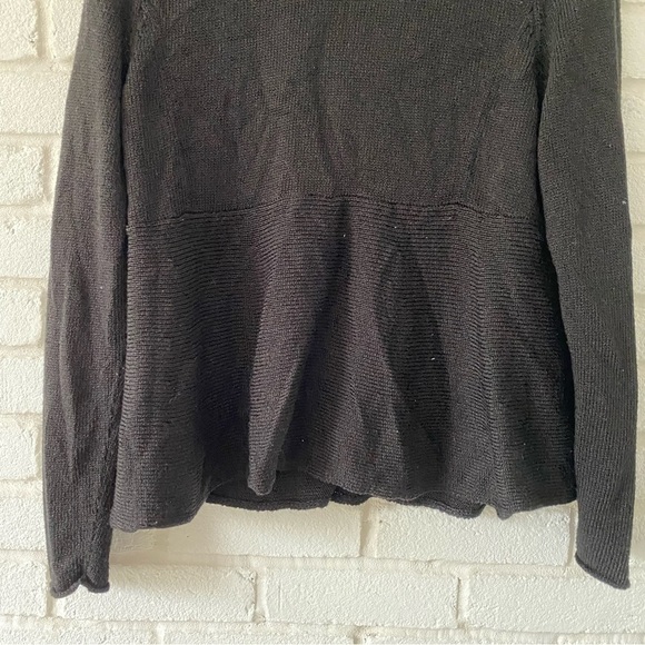 Eileen Fisher Black Silk Blend Knit Button Blazer Sweater Women’s Size XL - Picture 6 of 9